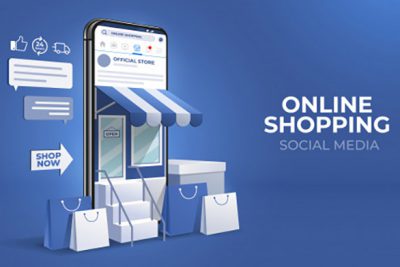 بنر فروشگاه آنلاین 3 بعدی موبایل - 3D online shopping on mobile
