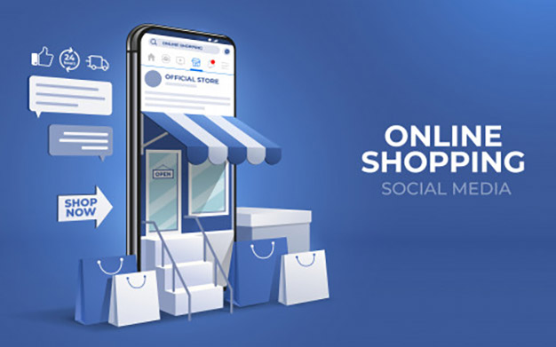 بنر فروشگاه آنلاین 3 بعدی موبایل - 3D online shopping on mobile