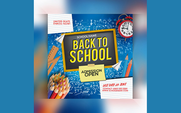 پوستر تبلیغاتی مدرسه - Back to school party