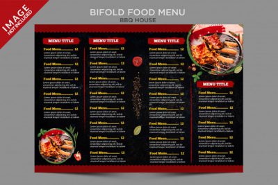 منو رستوران دو لت - Bbq house food menu inside bifold