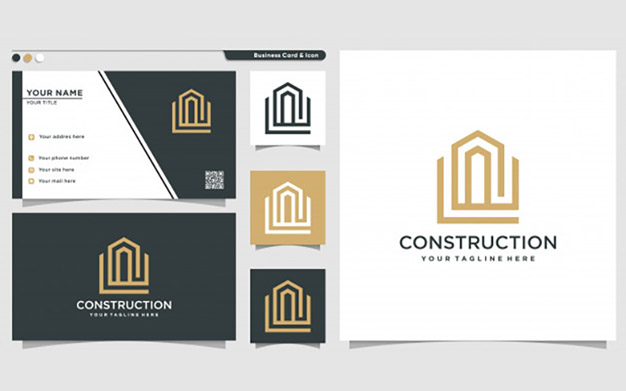 کارت ویزیت و لوگو عمرانی و ساختمانی – Construction logo and business card