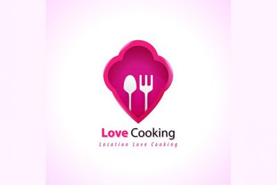 لوگو رستوران و تهیه غذا - Chef cooking logo