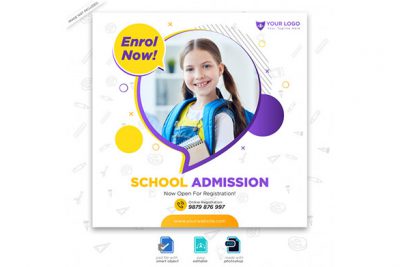پوستر تبلیغاتی ثبت نام مدرسه - School admission