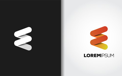 لوگو انتزاعی حرف E انگلیسی - Abstract letter e logo