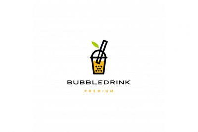 کارت ویزیت و لوگو آبمیوه فروشی و کافه – Bubble drink tea logo business card