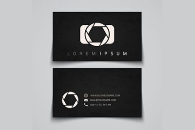 کارت ویزیت و لوگو دوربین– camera conceptual logo business card