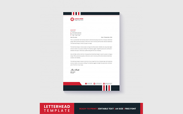 سربرگ A4 چند منظوره - Business letterhead