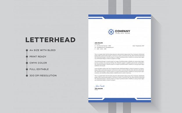 سربرگ A4 چند منظوره – Business letterhead design