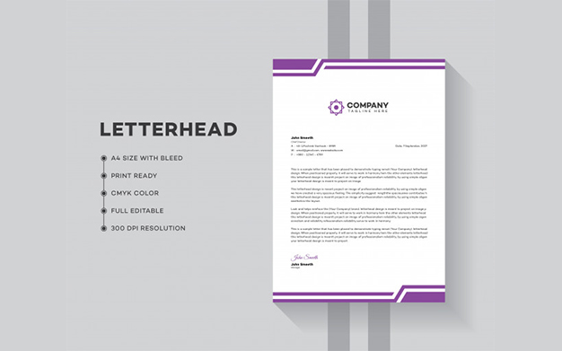 سربرگ A4 چند منظوره - Business letterhead A4