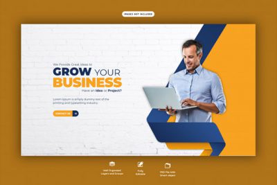 بنر تبلیغاتی وب سایت تجاری و شرکتی - Business promotion and corporate web banner
