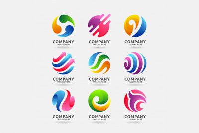 مجموعه لوگو دایره ای - Collection of abstract circle logo