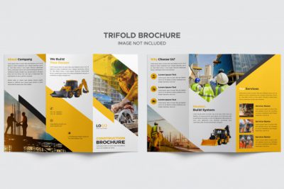 بروشور عمرانی A4 سه لت - Construction trifold brochure