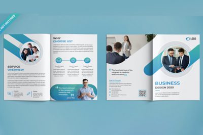 بروشور مدرن شرکتی - Corporate bifold brochure template