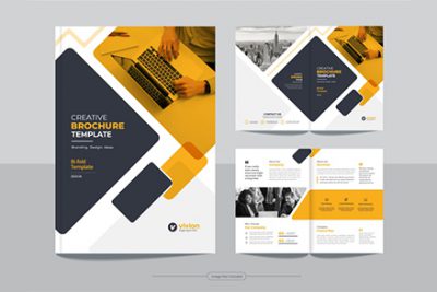 بروشور دو لت چند منظوره - Corporate business bifold brochure