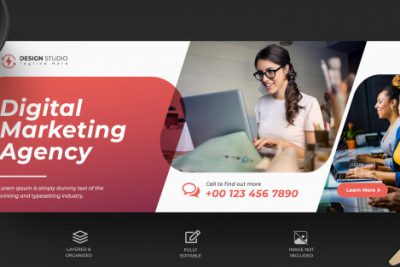 بنر لندینگ وب سایت – Digital business marketing banner