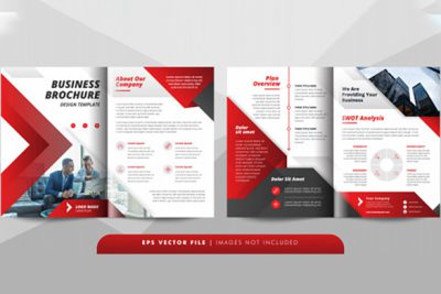 بروشور شرکتی A4 دو لت - Creative corporate business brochure
