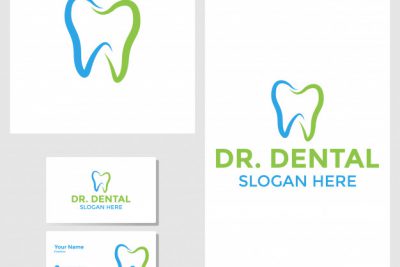کارت ویزیت و لوگو دندان پزشکی – Dental logo design with business card