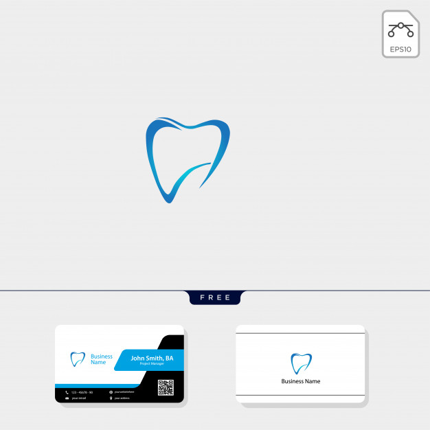 کارت ویزیت و لوگو دندان پزشکی – Dental logo and business card