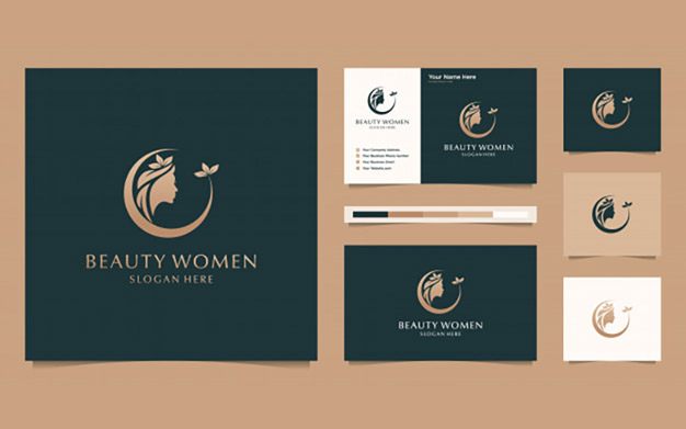 کارت ویزیت مناسب سالن زیبایی - beauty salon logo and business card