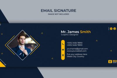 طرح قالب امضا و پاورقی ایمیل – Email signature template design