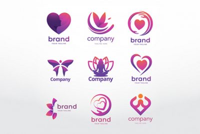 مجموعه لوگو چند منظوره - Feminine logo template