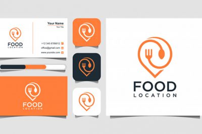 کارت ویزیت و لوگو رستوران و فست فود - Food location logo design