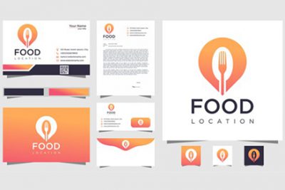 کارت ویزیت و لوگو آبمیوه فروشی و کافه – Food location logo business card