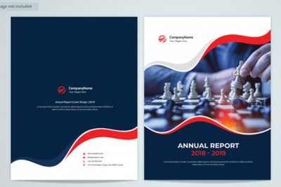 فلایر چند منظوره شرکتی - Front & back annual report cover