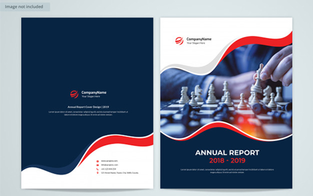 فلایر چند منظوره شرکتی - Front & back annual report cover