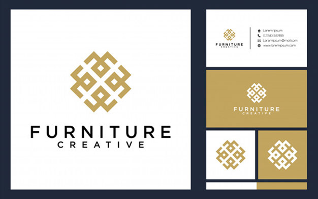 کارت ویزیت و لوگو دکوراسیون منزل - Furniture logo and business card
