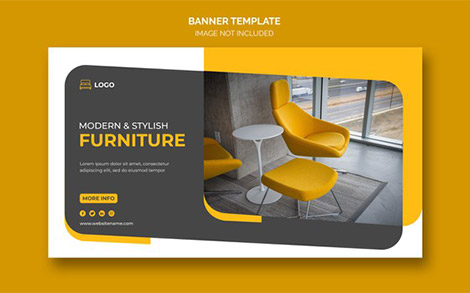 بنر تبلیغاتی پروموشن و مارکتینگ - Furniture web banner template