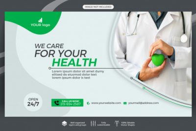 بنر تبلیغاتی وب سایت پزشکی - Healthcare medical web banner