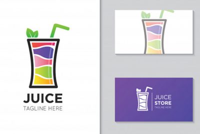 کارت ویزیت و لوگو آبمیوه فروشی و کافه – Juice logo business card template