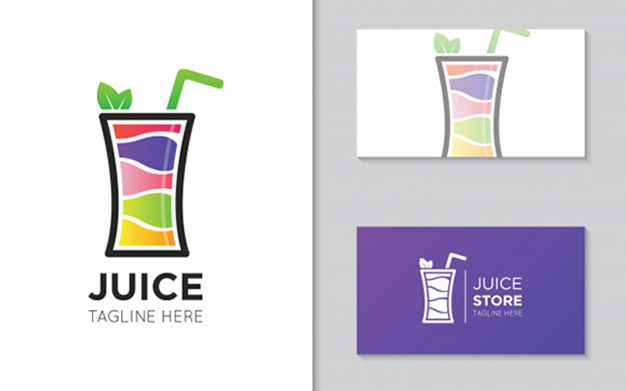 کارت ویزیت و لوگو آبمیوه فروشی و کافه – Juice logo business card template