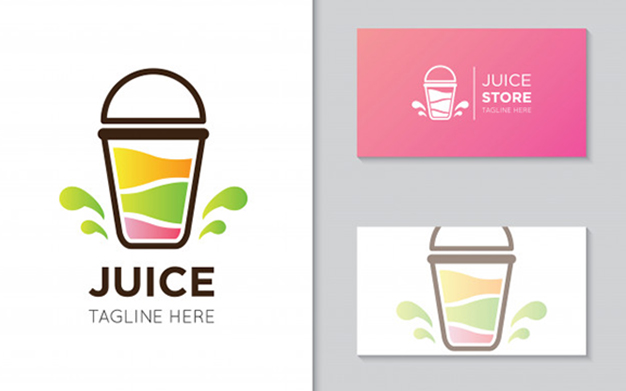 کارت ویزیت و لوگو آبمیوه فروشی و کافه – Juice logo and business card