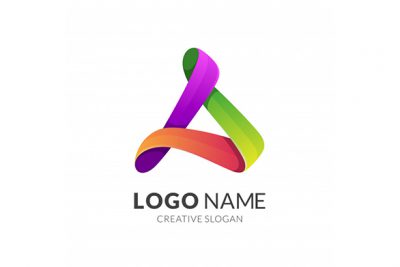 مجموعه لوگو چند منظوره شرکتی – Letter a colorful logo