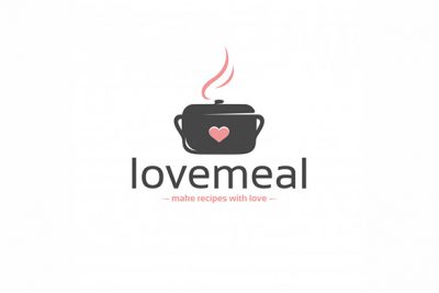 لوگو چند منظوره غذا – Love meal vector logo