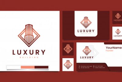 کارت ویزیت و لوگو چند منظوره - Luxury building logo and business card
