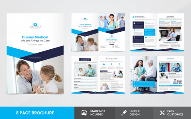 بروشور مدرن پزشکی - Medical company brochure
