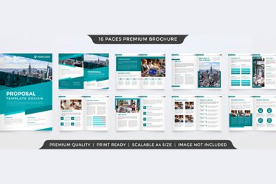 بروشور مینیمال تجاری - Minimalist business brochure