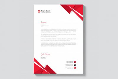 سربرگ A4 چند منظوره - Modern company letterhead