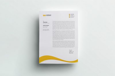 سربرگ A4 چند منظوره – Modern company letterhead