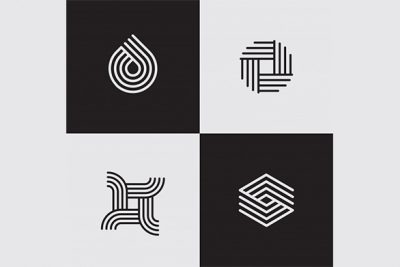 مجموعه لوگو خطی و هندسی - Modern line creative geometric