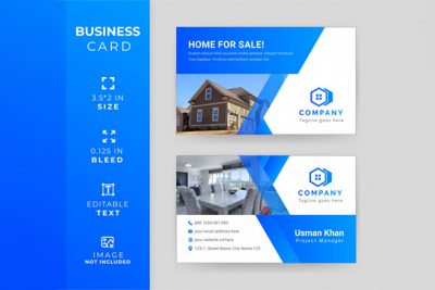 کارت ویزیت و لوگو چند منظوره - Modern real estate logo and business card