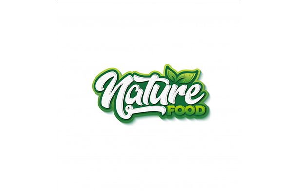 لوگو تایپوگرافی غذای گیاهی - Natural food typography logo