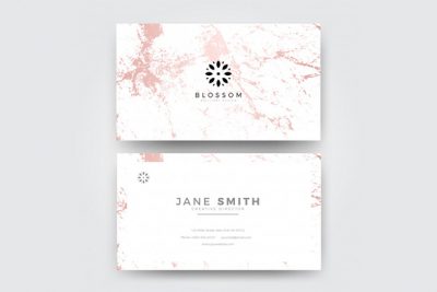 کارت ویزیت و لوگو چند منظوره – Pink marble modern feminine business card