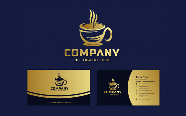 کارت ویزیت و لوگو کافه لوکس – Premium luxury coffee logo