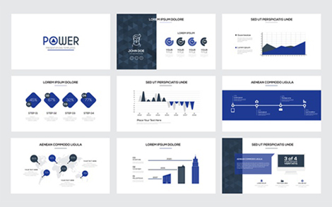 اسلاید اینفوگرافیک و نمودار - Presentation slide business brochures
