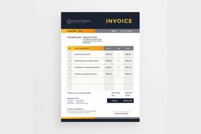فاکتور و صورتحساب چند منظوره - Clean invoice template