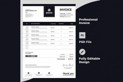 فاکتور و صورتحساب چند منظوره - Professional invoice design